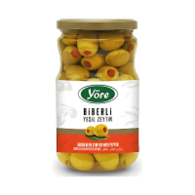 Yöre – Red Pepper Stuffed Green Olives – 720 g