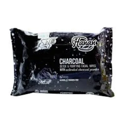 Hanan – Charcoal Face Wipes – 20 pcs