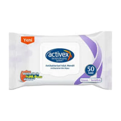 Antibacterial Activex Wet Wipes – 50 pcs