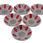 Porcelain turkish tea plate-6pieces