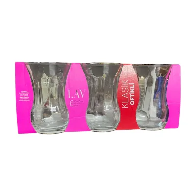 Lav – Classic Optical Tea Glass – 6 pcs