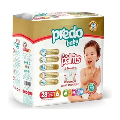 Predo – Baby Premium Pants, Size 6 (2XL, 15+ kg) – 28 pcs