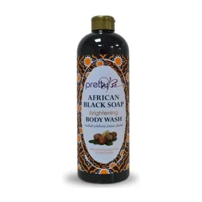Prettybe – African Black Soap Brightening Body Wash – 1 L