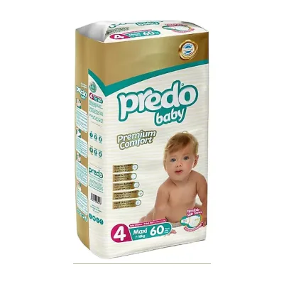 Predo – Baby Premium Comfort, Size 4 (Maxi, 7–18 kg) – 60 pcs