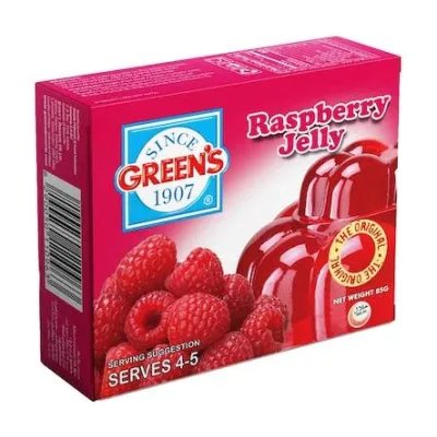 Green's – Raspberry Jelly – Serves 4–5
