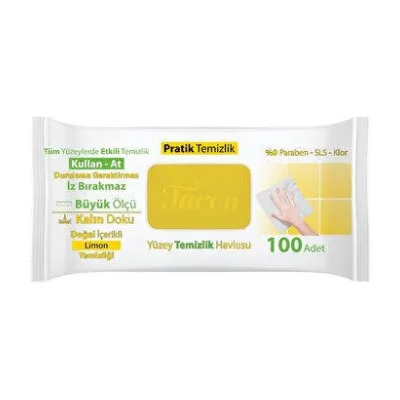 Turco – Surface Cleaning Wipes, Lemon – 100 pcs